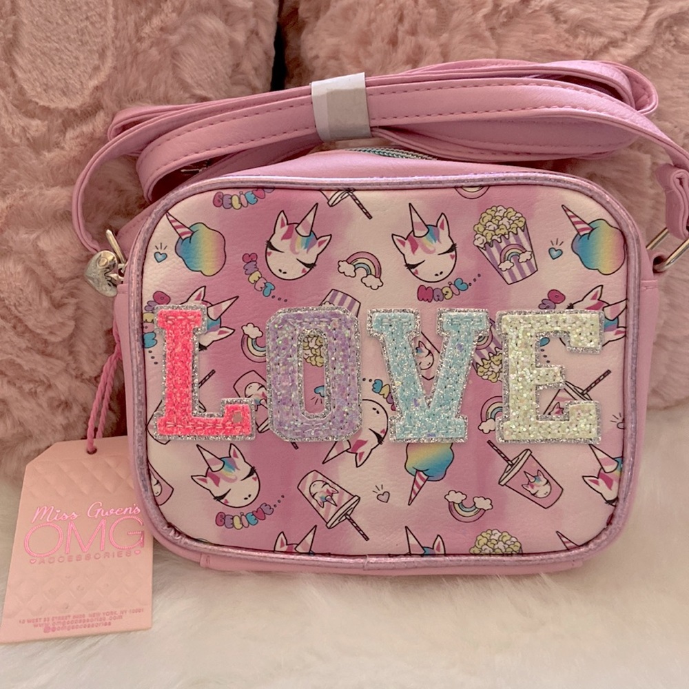 🆕 Cotton candy pink Tie-Dye ‘Love’ crossbody bag 🍭 🍬 🦄